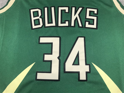 Men's Milwaukee Bucks Giannis Antetokounmpo #34 Green Swingman Jerseys