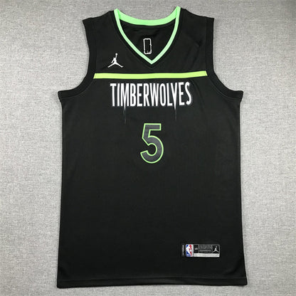 Men's Minnesota Timberwolves Anthony Edwards #5 Black 2022/23 Swingman Jerseys - Statement Edition