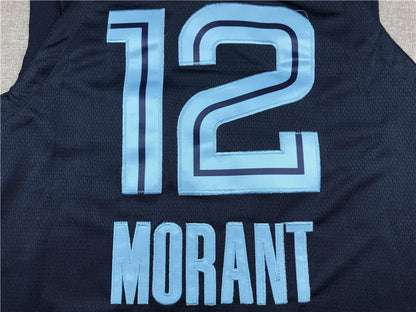 Men's Memphis Grizzlies Ja Morant #12 Navy Replica Fast Break Jerseys