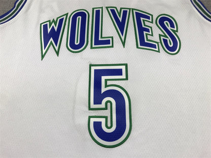 Men's Minnesota Timberwolves Anthony Edwards #5 White Swingman Jerseys