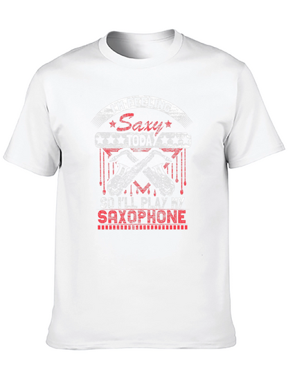 Saxy Saxophone Player Black T-Shirt
