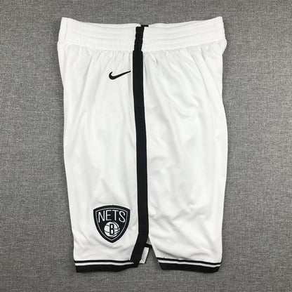 Men's Brooklyn Nets White Basketball Shorts1