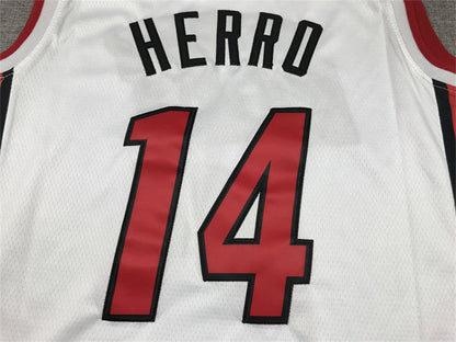 Men's Miami Heat Tyler Herro #14 White 2022/23 Swingman Jerseys - Association Edition