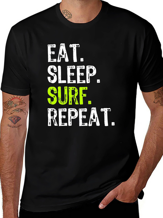 Eat Sleep Surf Repeat Graphic Tee