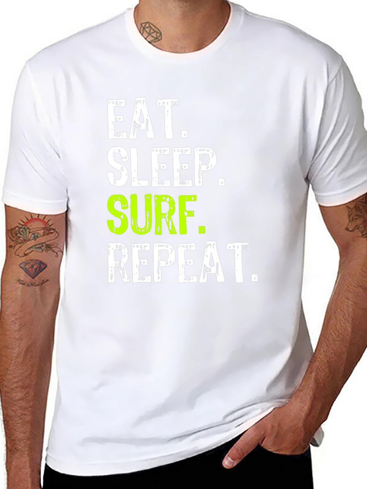Eat Sleep Surf Repeat Graphic Tee