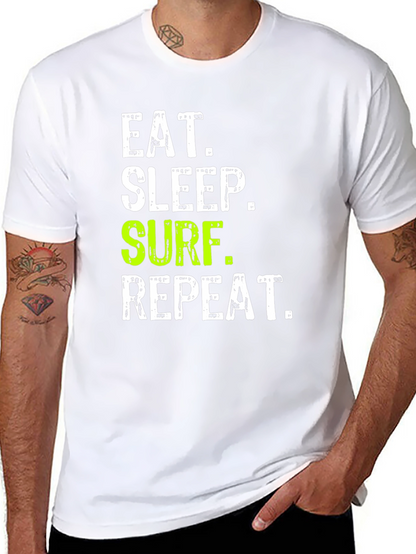 Eat Sleep Surf Repeat Graphic Tee