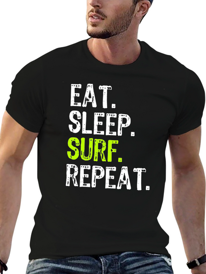 Eat Sleep Surf Repeat Graphic Tee