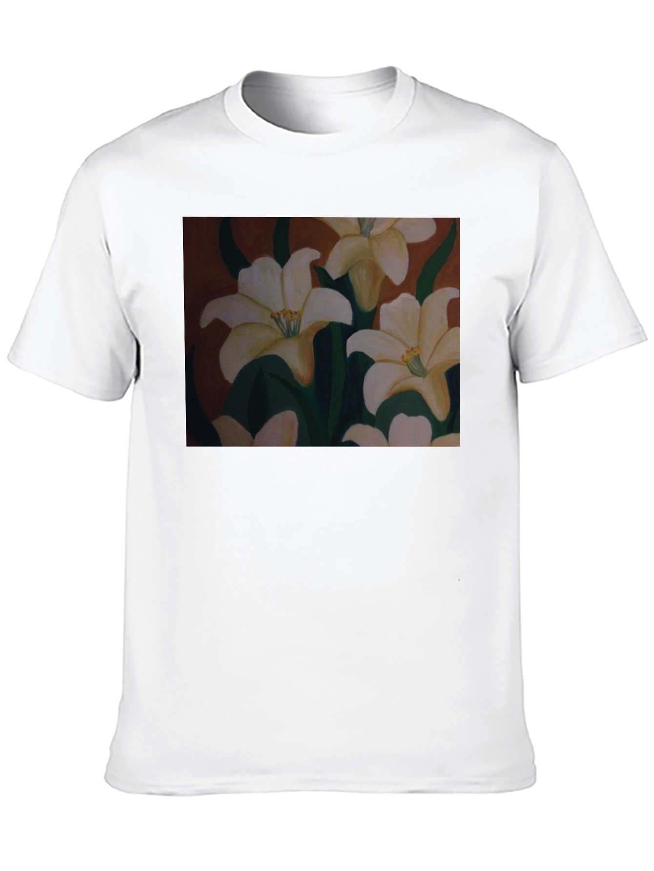 Floral T-Shirt: Artistic Lily Design