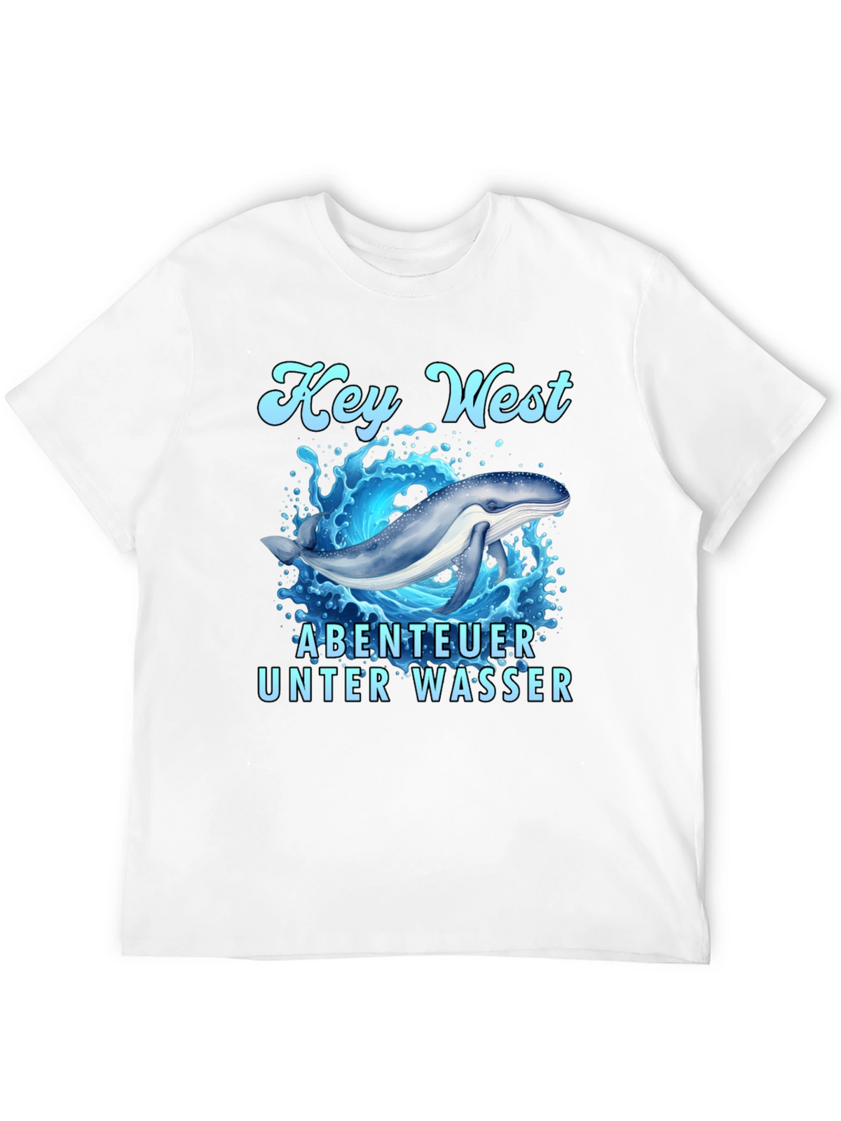 Key West Whale Adventure Black T-Shirt
