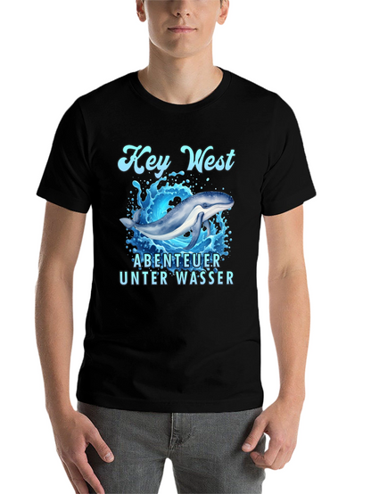 Key West Whale Adventure Black T-Shirt