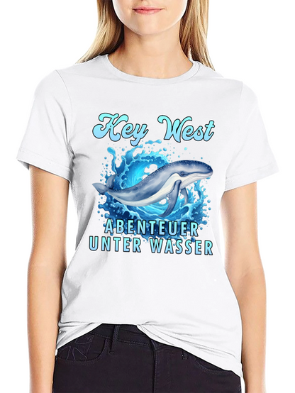 Key West Whale Adventure Black T-Shirt