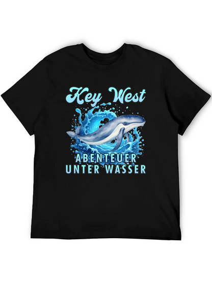 Key West Whale Adventure Black T-Shirt