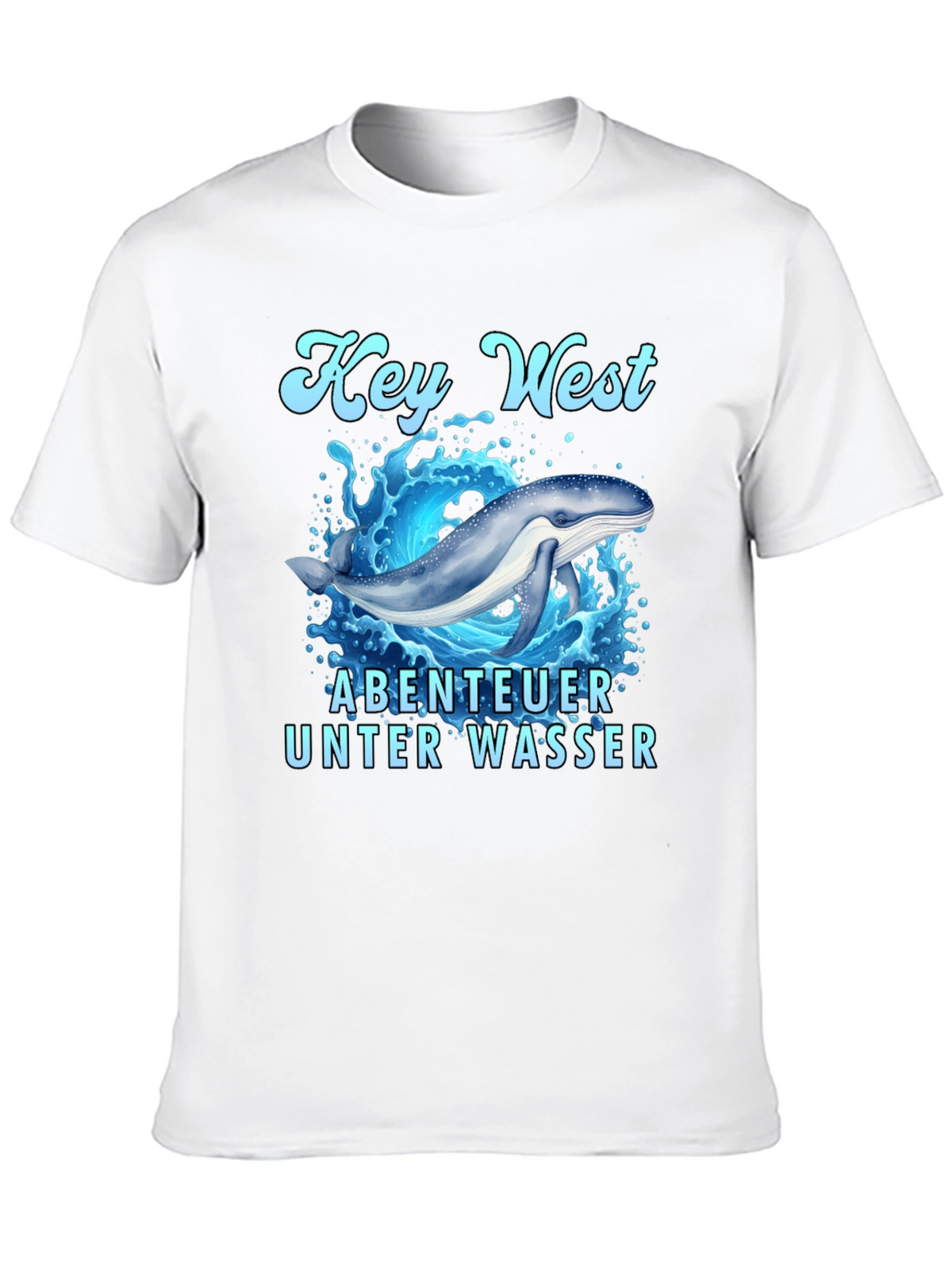 Key West Whale Adventure Black T-Shirt