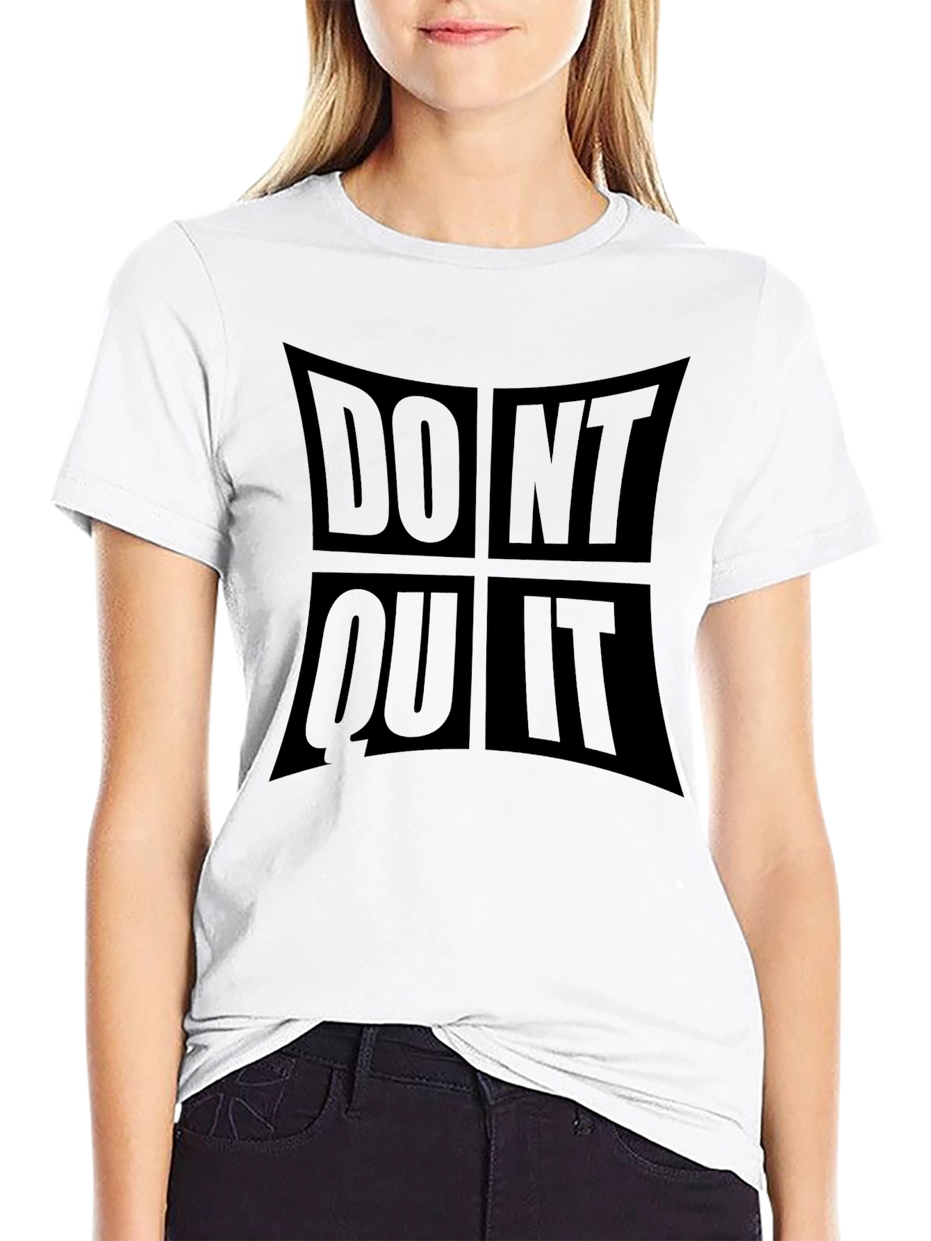 Motivational Dont Quit Do It Black T-Shirt