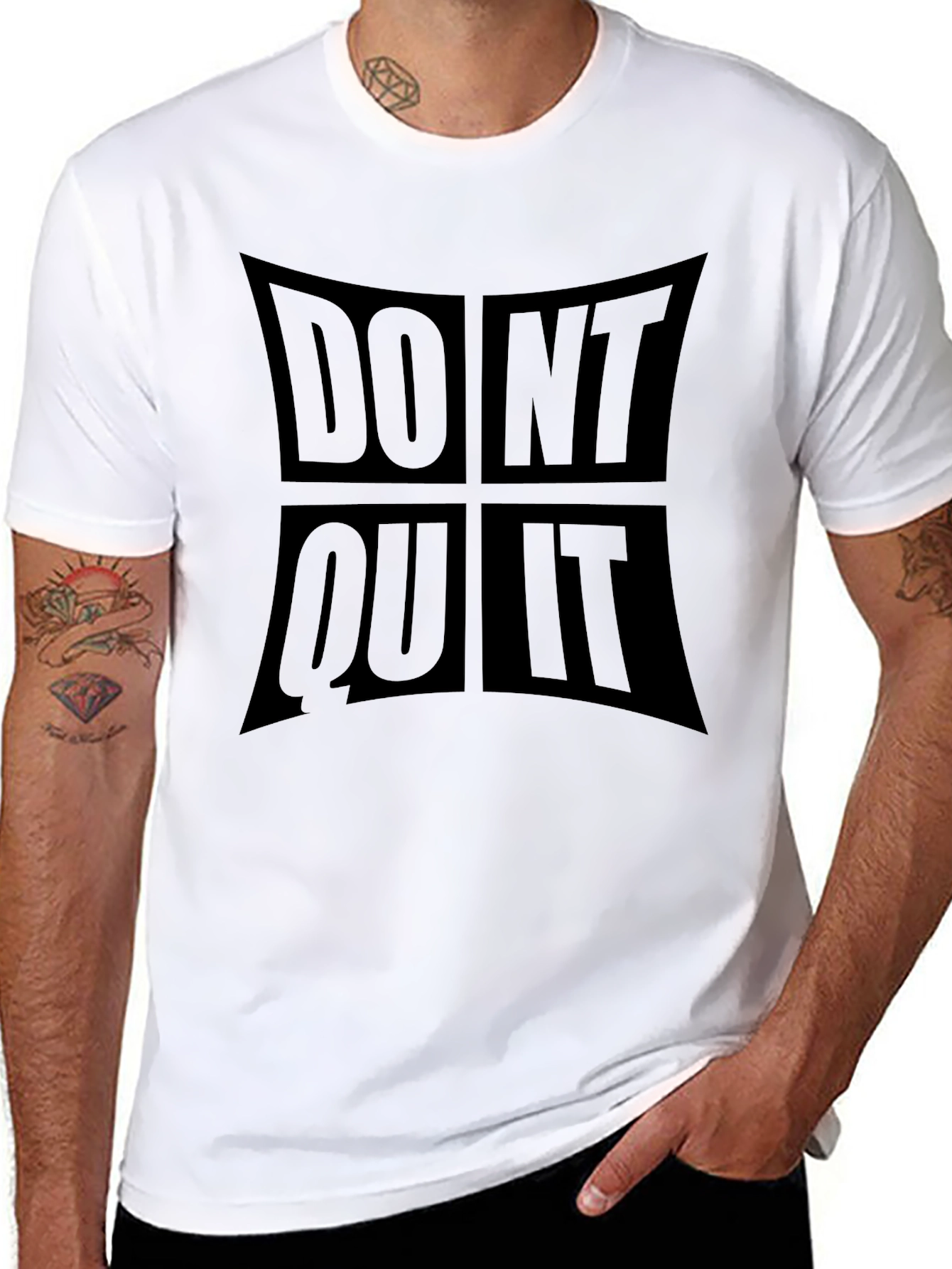 Motivational Dont Quit Do It Black T-Shirt