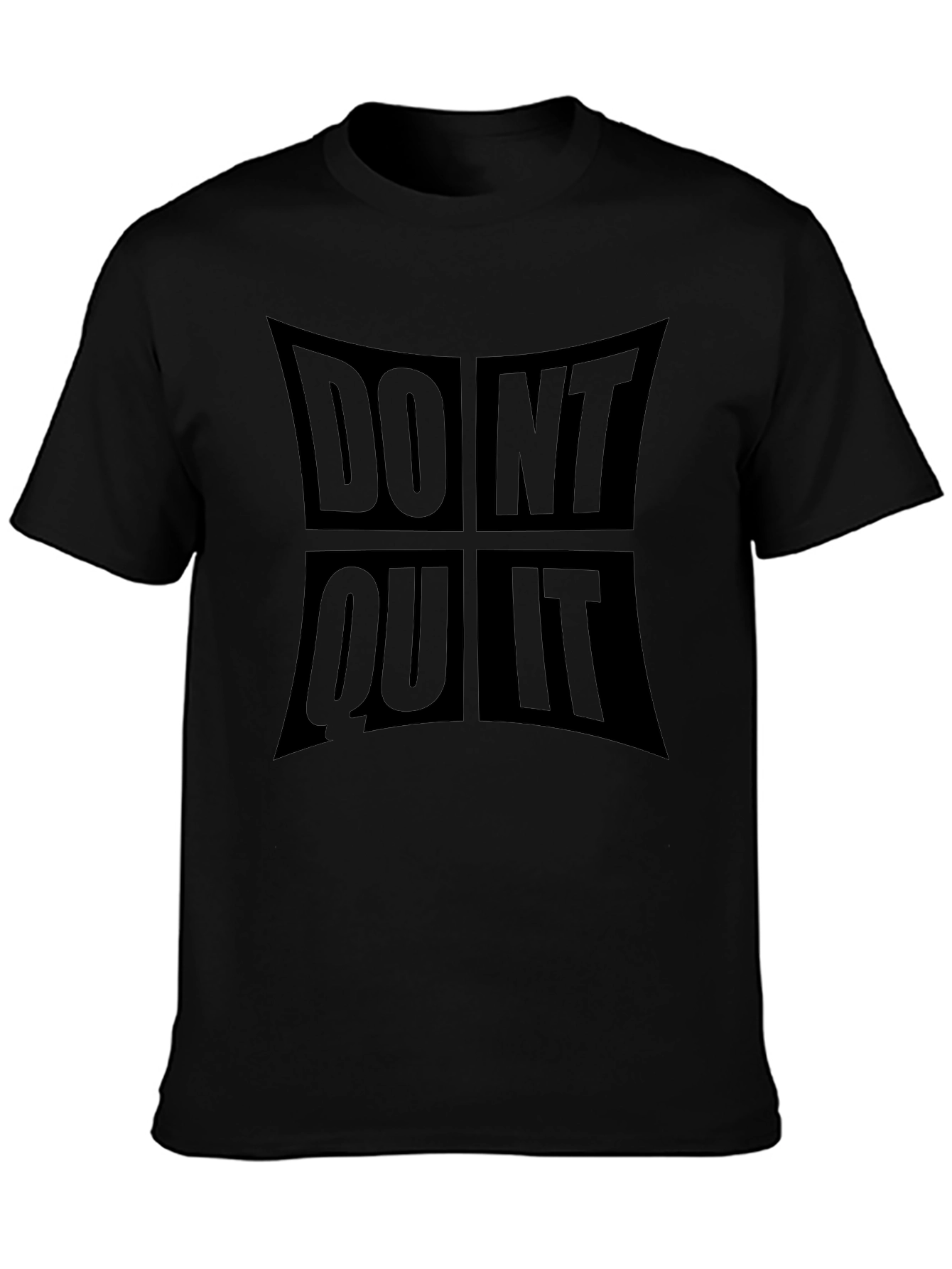 Motivational Dont Quit Do It Black T-Shirt