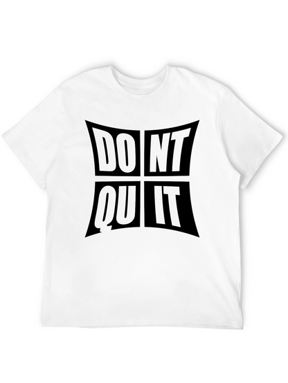 Motivational Dont Quit Do It Black T-Shirt