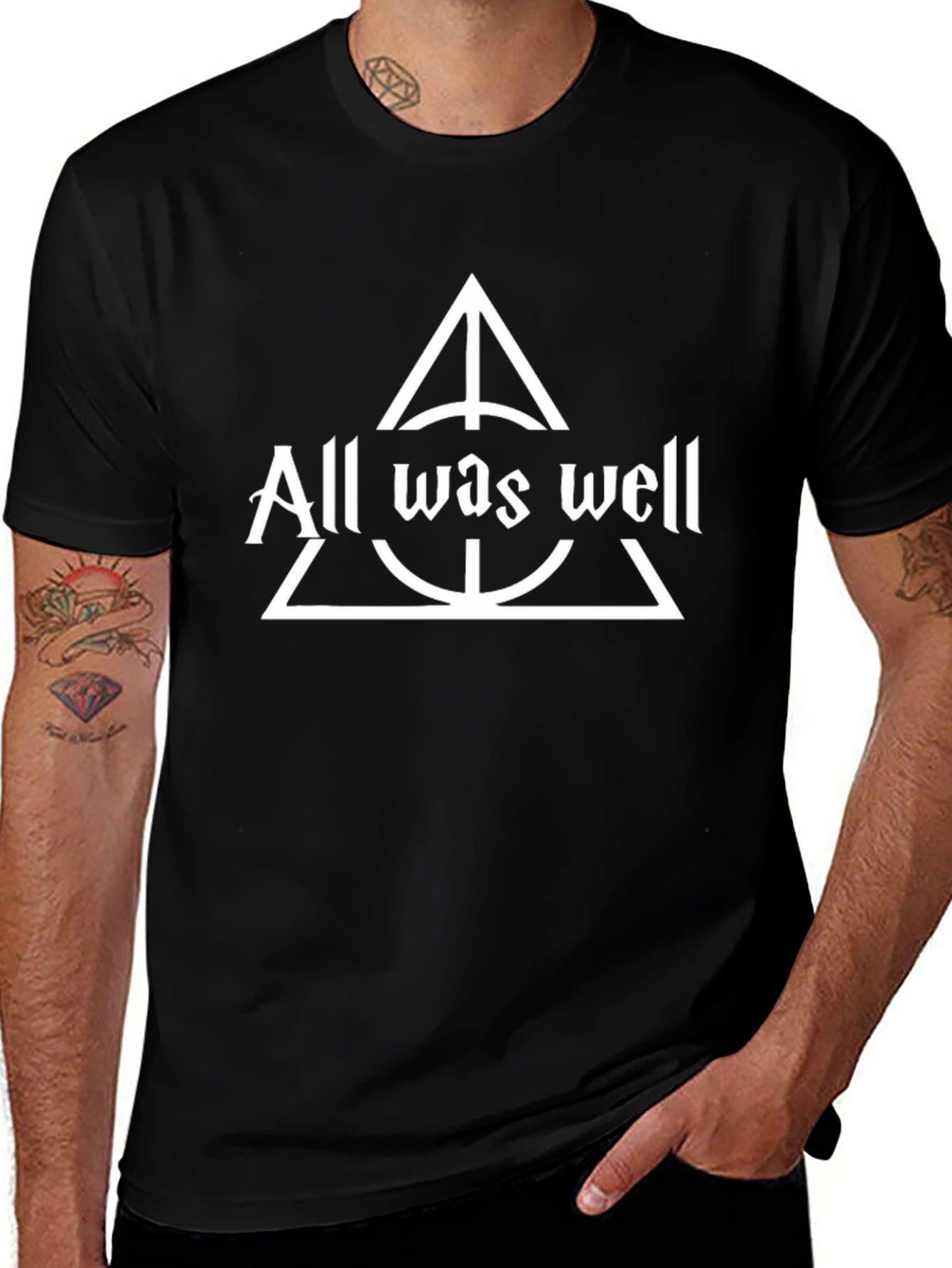 All Was Well T-Shirt Deathly Hallows Tee