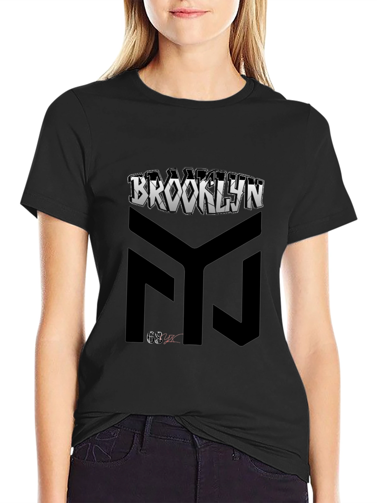 Brooklyn Graphic Print Black T-Shirt