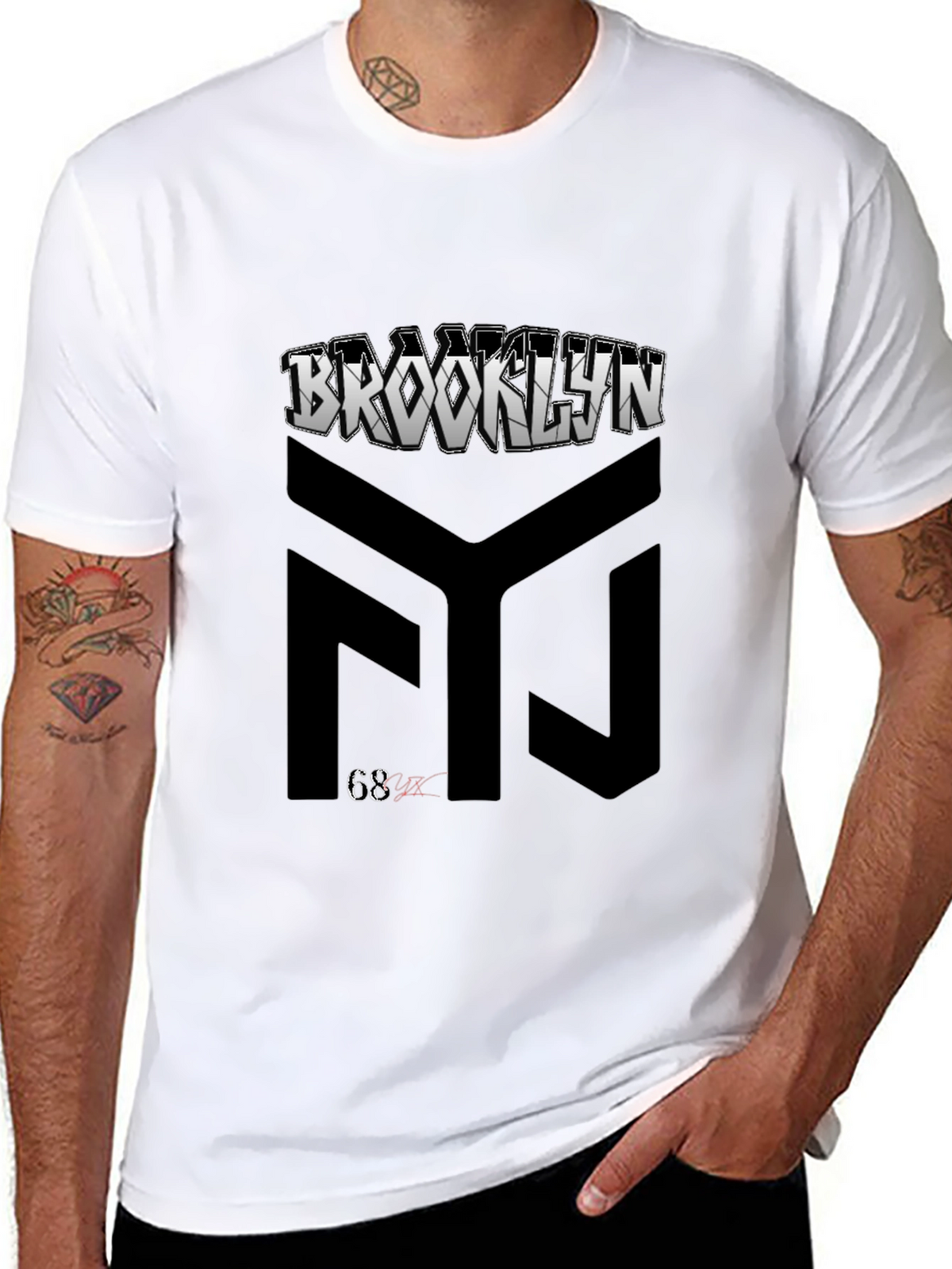Brooklyn Graphic Print Black T-Shirt
