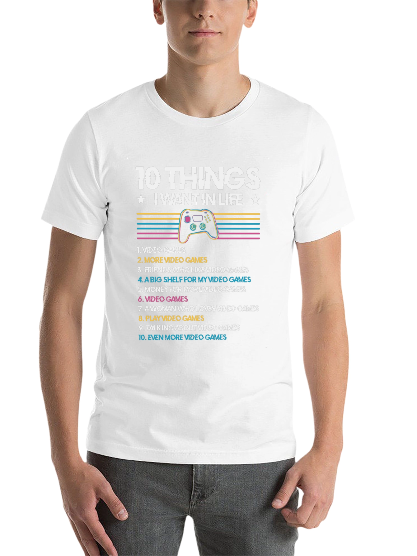 Gamers 10 Things Black T-Shirt