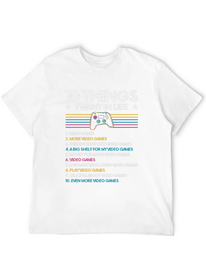 Gamers 10 Things Black T-Shirt