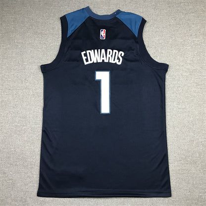 Men's Minnesota Timberwolves Anthony Edwards Navy 2021/22 Swingman Jerseys