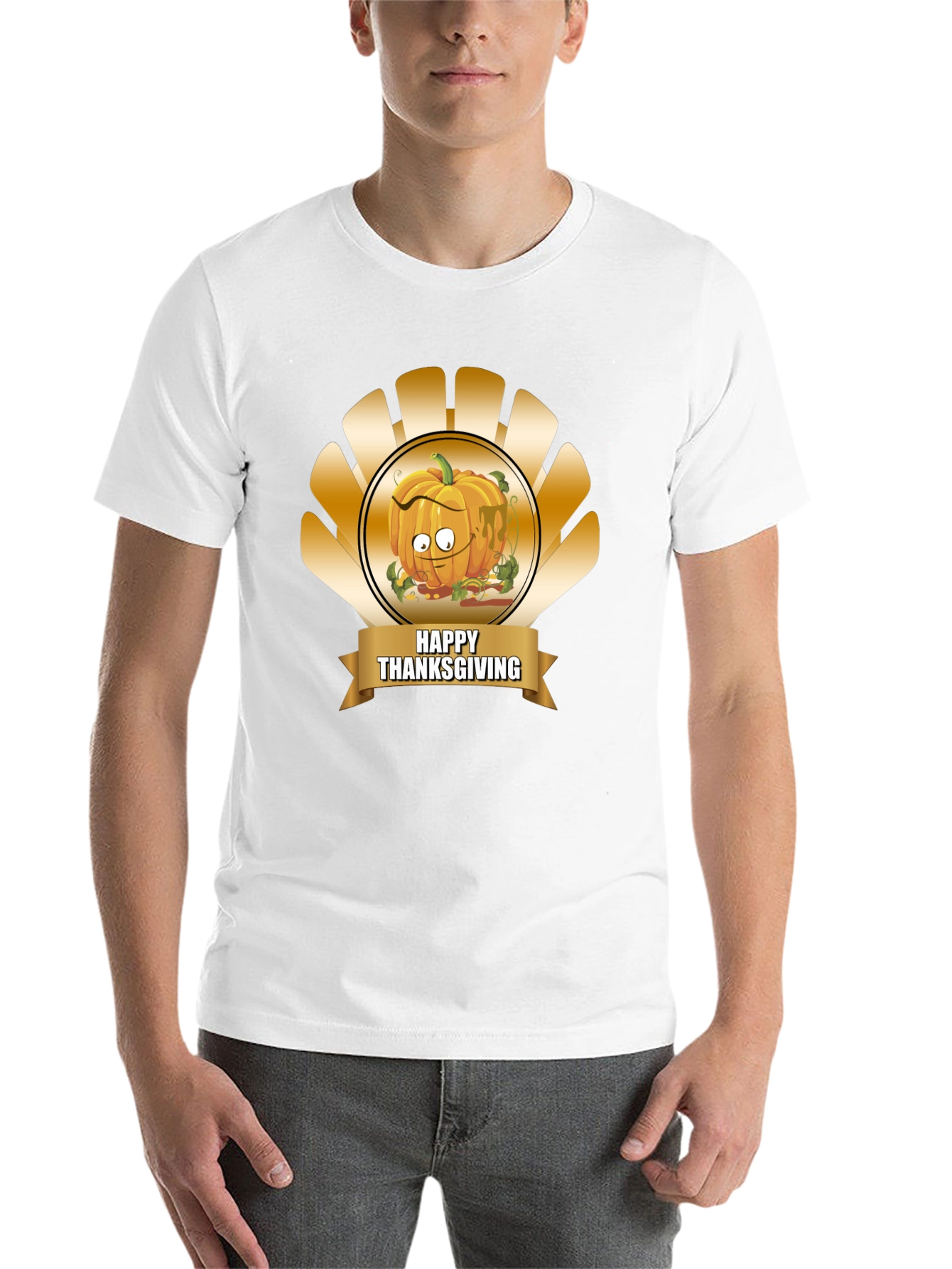 Thanksgiving Pumpkin Cartoon T-Shirt
