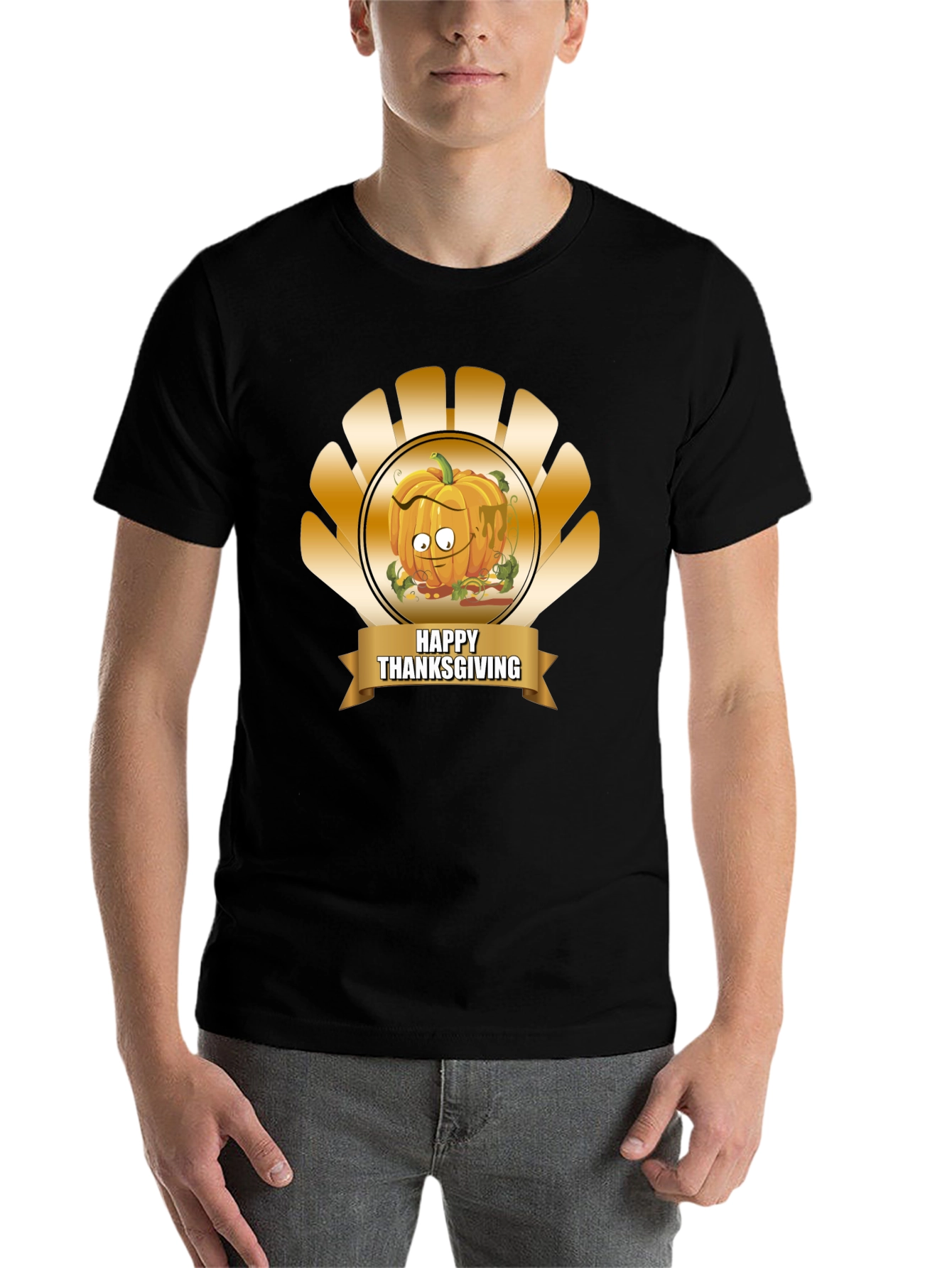 Thanksgiving Pumpkin Cartoon T-Shirt