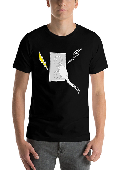 Electric Art Mens Black T-Shirt