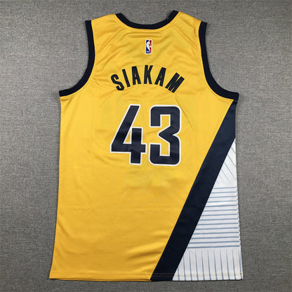 Men's Indiana Pacers Pascal Siakam #43 Gold Swingman Jerseys - Statement Edition