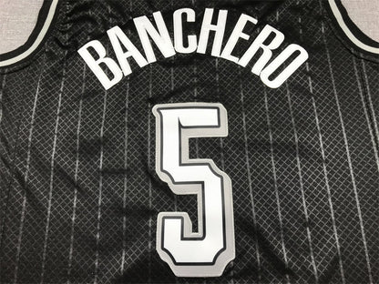 Men's Orlando Magic Paolo Banchero #5 Black 2023/24 Swingman Jerseys - City Edition