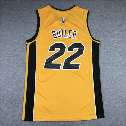 Men's Miami Heat Jimmy Butler #22 NBA Yellow Swingman Jerseys