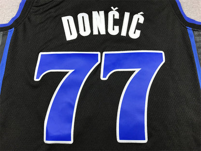 Men's Dallas Mavericks Luka Doncic #77 Black 2023/24 Swingman Jerseys - City Edition