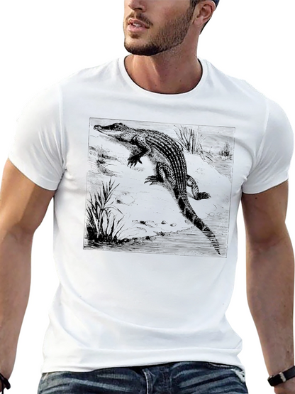 Alligator Graphic Black T-Shirt