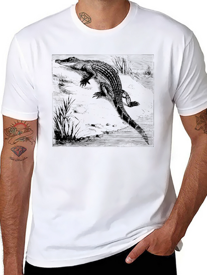 Alligator Graphic Black T-Shirt