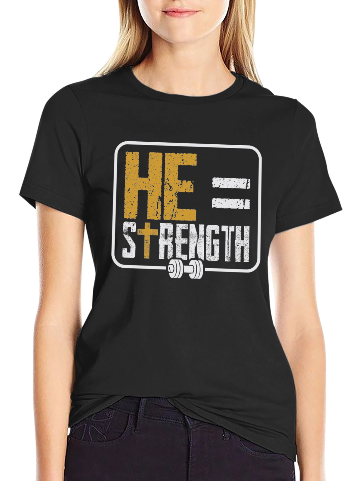 He = Strength T-Shirt - Christian Fitness