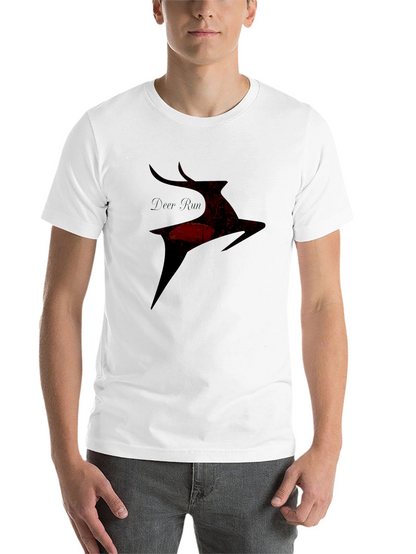 Deer Silhouette Graphic Tee - Black Casual T-Shirt