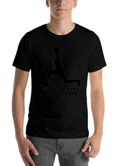 Fitness Graphic Tee - Exercise Silhouette T-Shirt
