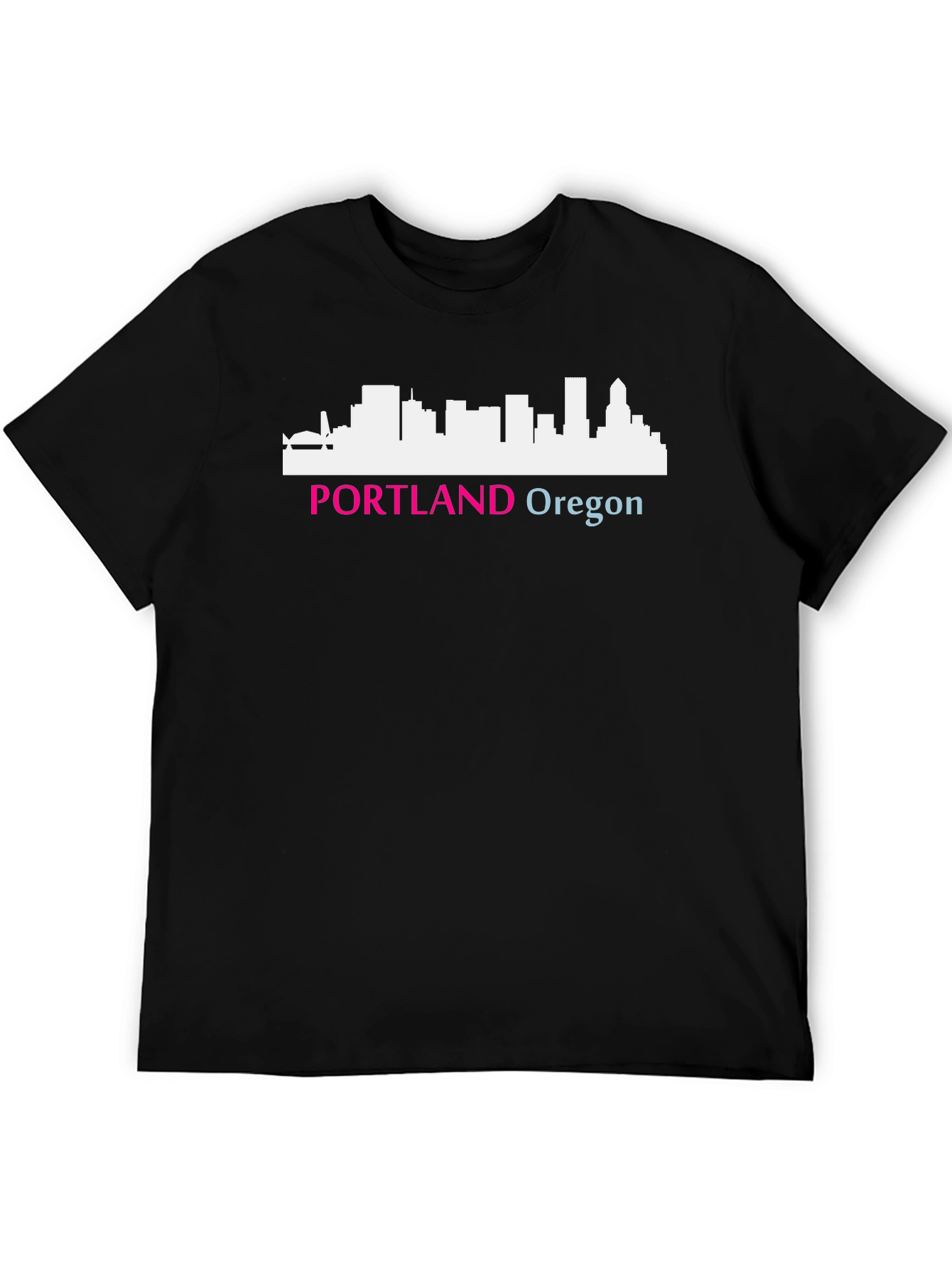 Portland Oregon Skyline Graphic Tee - Black