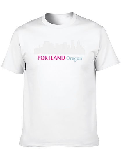 Portland Oregon Skyline Graphic Tee - Black