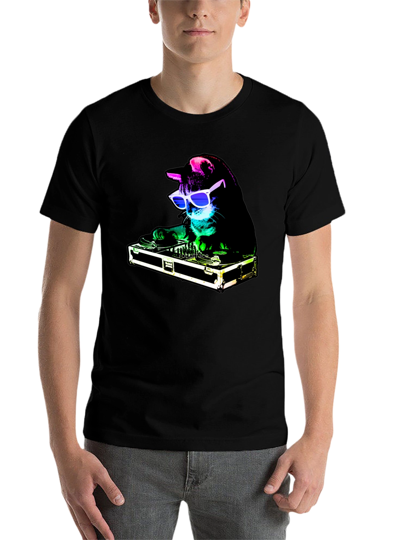 DJ Cat Graphic Tee - Party Animal T-Shirt