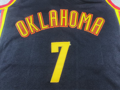 Men's Oklahoma City Thunder Chet Holmgren #7 Black 2024/25 Swingman Player Jerseys - City Edition