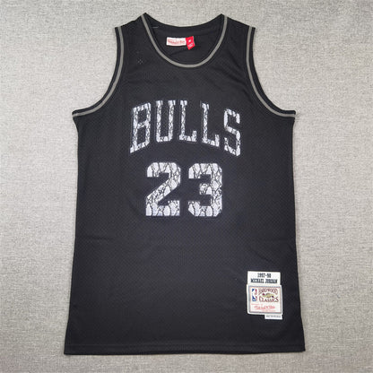 Men's Chicago Bulls Michael Jordan #23 Black 1997/98 Hardwood Classics Authentic Jerseys
