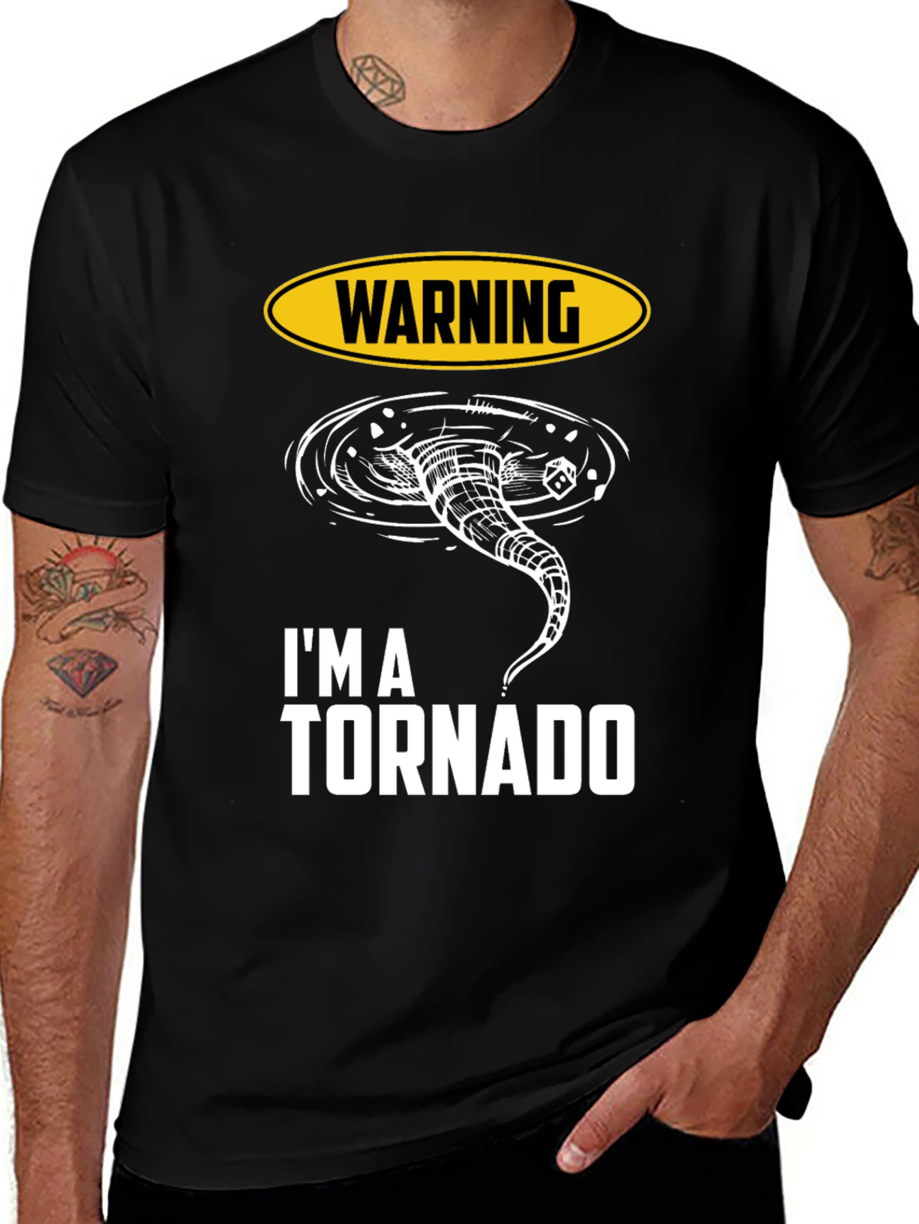 Warning Im A Tornado Graphic T-Shirt