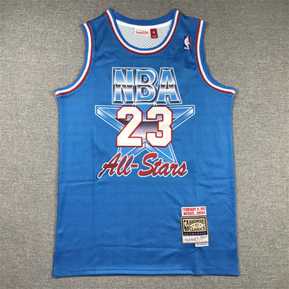 Men's 93 All Star Chicago Bulls Michael Jordan Blue Hardwood Classics Swingman Jerseys