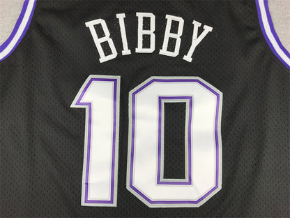 Men's Sacramento Kings Domantas Sabonis #10 Black Hardwood Classics Swingman Jerseys