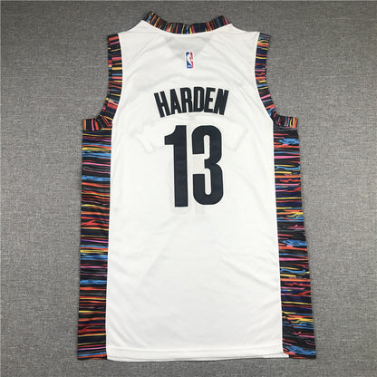 Men's Brooklyn Nets James Harden #13 White Swingman Jerseys - City Edition