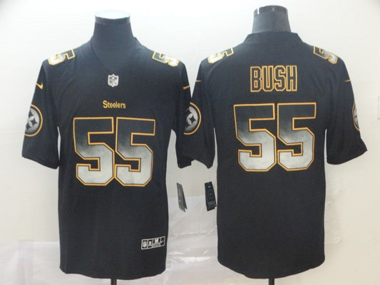 Men's Pittsburgh Steelers Devon Bush Jr. #55 Black Authentic Game Jerseys