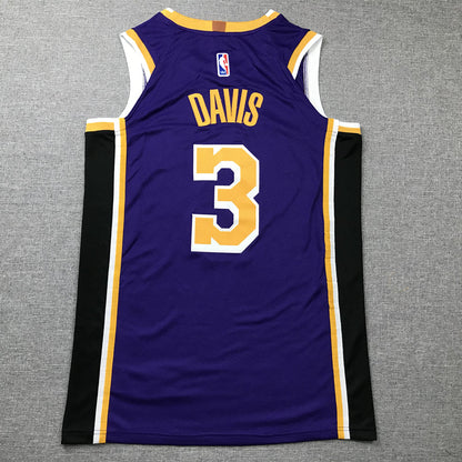 Men's Los Angeles Lakers Anthony Davis Purple #3 Swingman Jerseys